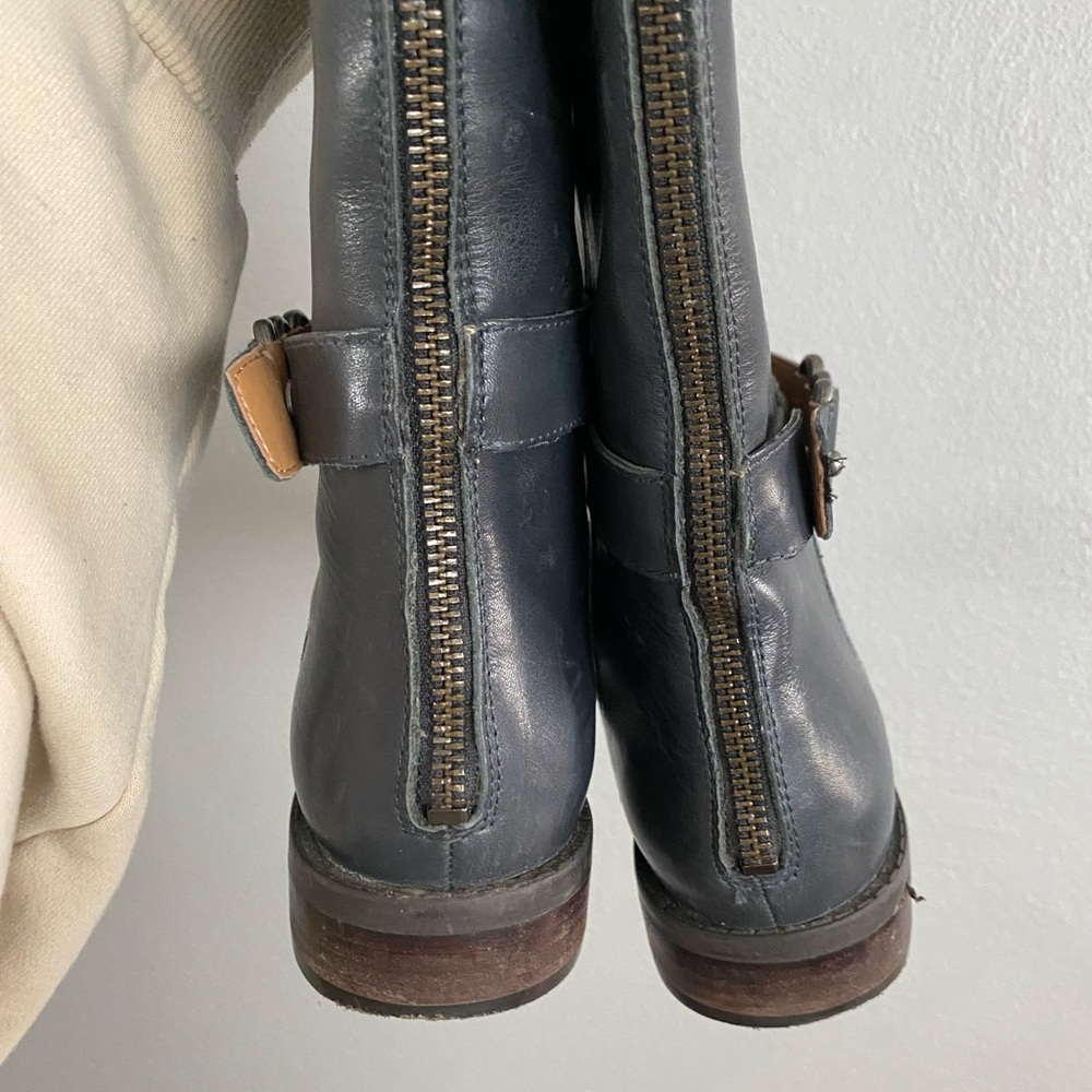Nine West Leather Boots Size 6.5 Tall Riding Boots Soft Black Soft Chic Work - Picture 8 of 8
